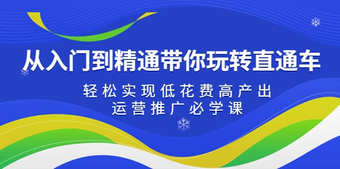 从入门到精通带你玩转直通车：轻松实现低花费高产出，35节运营推广必学课-资源大全网