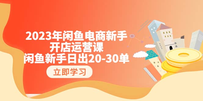 2023年闲鱼电商新手开店运营课：闲鱼新手日出20-30单（18节-实战干货）-资源大全网