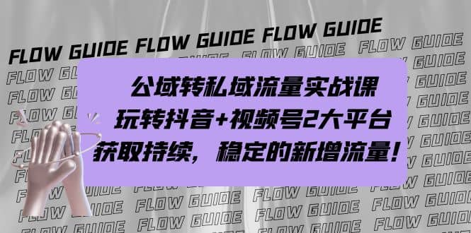 公域转私域流量实战课，玩转抖音+视频号2大平台，获取持续，稳定的新增流量-资源大全网