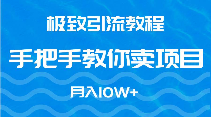 极致引流教程，手把手教你卖项目，月入10W+-资源大全网