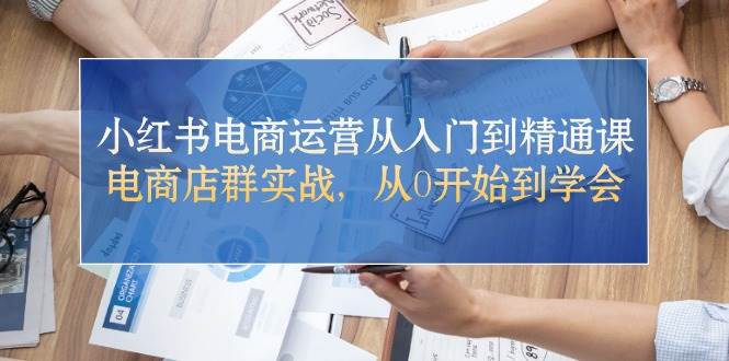 小红书电商运营从入门到精通课，电商店群实战，从0开始到学会-资源大全网