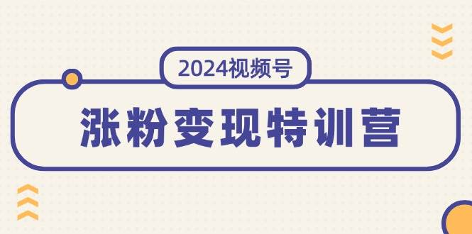 2024视频号-涨粉变现特训营：一站式打造稳定视频号涨粉变现模式（10节）-资源大全网